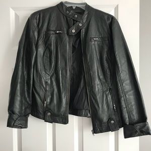 Faux Black Leather Jacket
